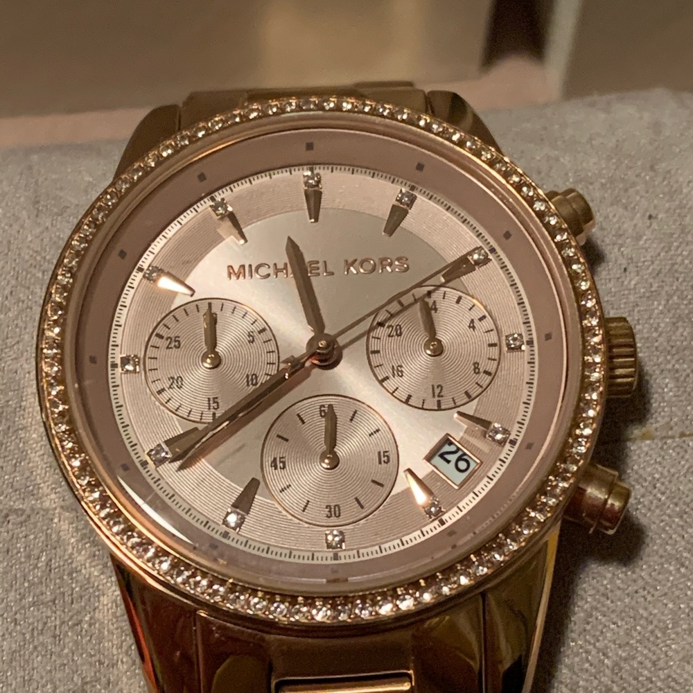 Rose gold Michael Kors watch